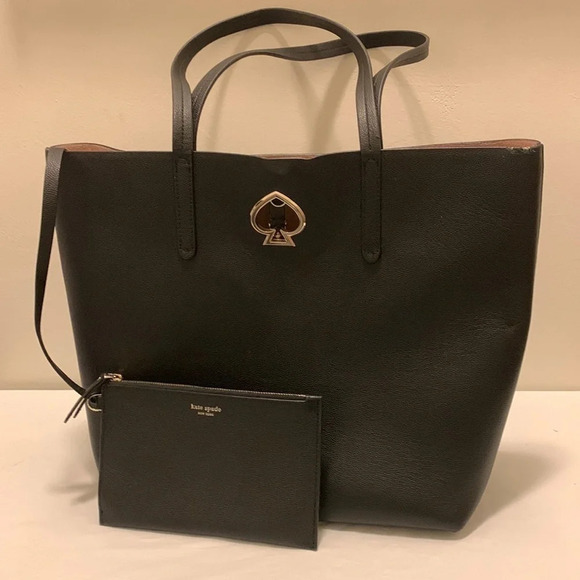 KATE SPADE Suzy Large North South Tote with Zipper Pouch in Black‎ - Picture 6 of 15